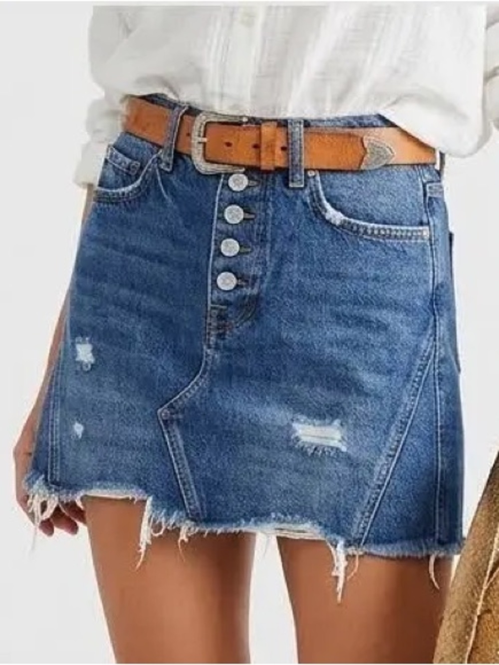 Free People Harvey Denim Skirt